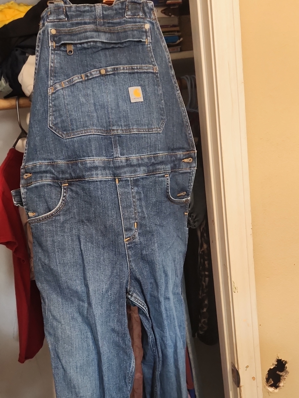 Carhartt Blue Denim Women’s Overalls Jeans